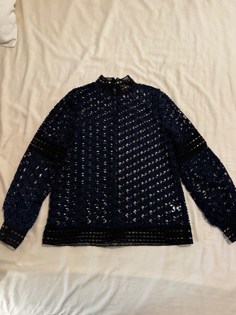 AMT BROCADE STAR LACE TOP - Size S